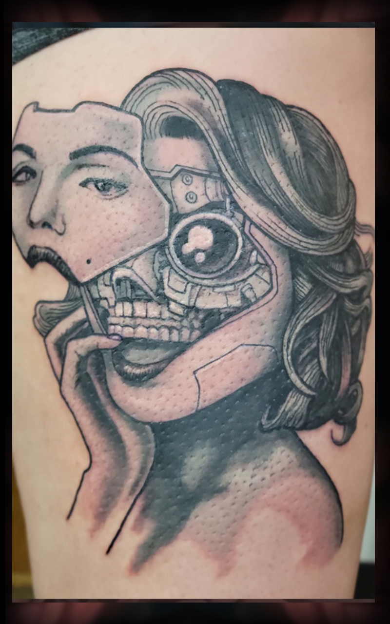 Cyborg Pinup Tattoo