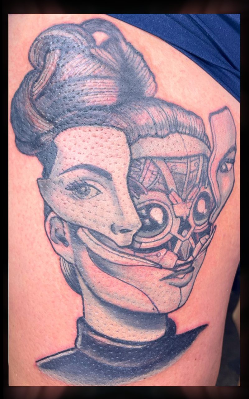 Pinup Cyborg Tattoo