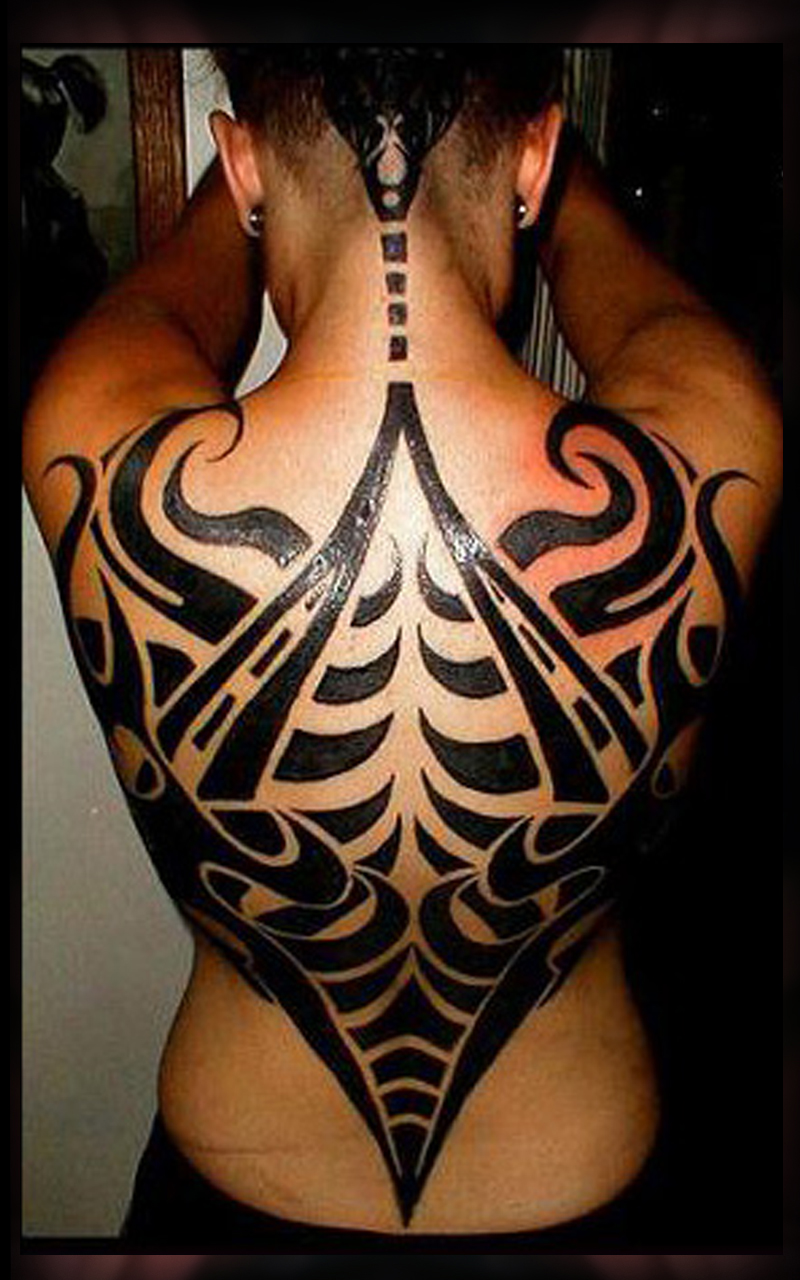 Large Tribal on female back